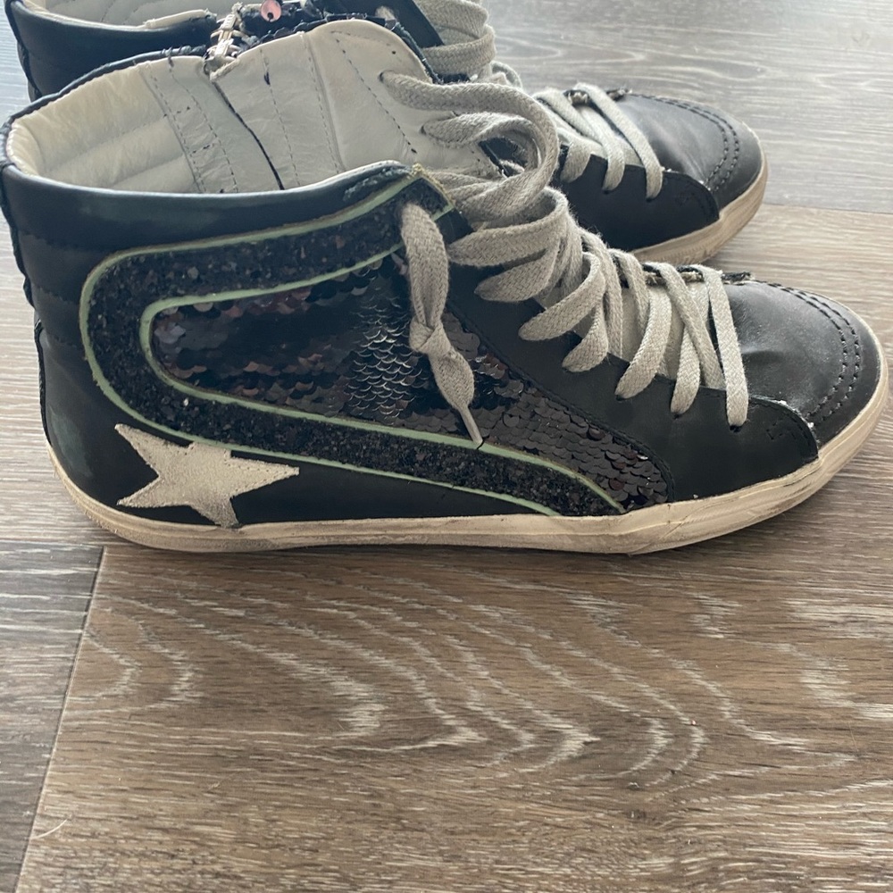 Golden Goose Black Glitter